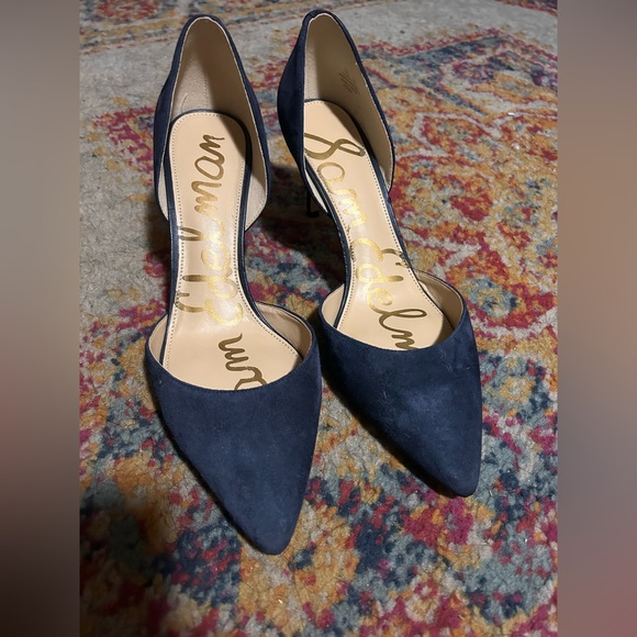Sam Edelman Women's Jaina Suede D’Orsay Pump Sz 10 Blue - Picture 1 of 12